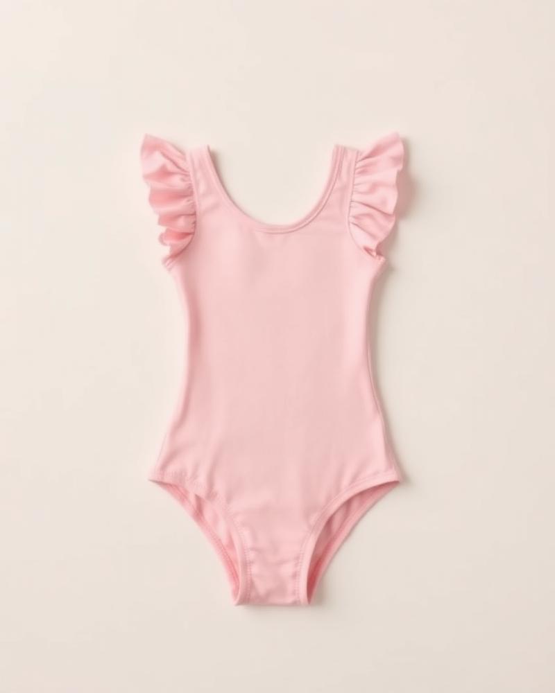 Blush Pink Ruffle Leotard